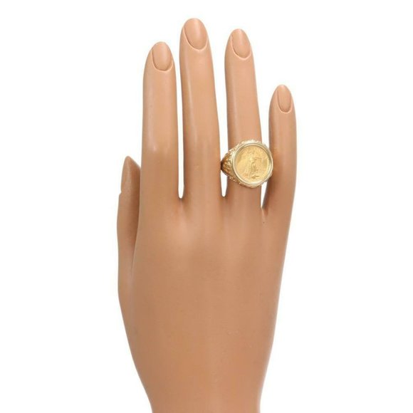 Estate 22k Gold 5 Dollar Liberty Coin 14k Yellow G - Picture 4 of 4